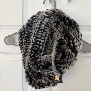 HIMA New York Real Rabbit Fur Infinity Scarf